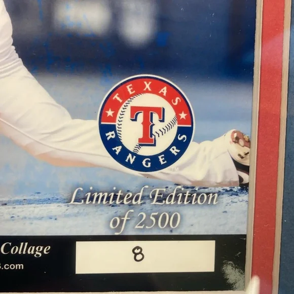 Collectors Yu Darvish Framed Limited Edition#8 Texas Rangers Medallion & Collage